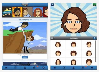 iOS/Android 軟體《Bitstrips》用社群創造情境漫畫，主角就是你和朋友們