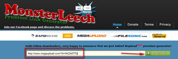 免空下載服務《MonsterLeech》MU、RS空間免費使用白金權限直接下載