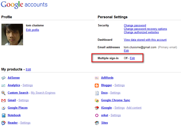 Google推出《Google Multiple Sign-in》多重帳戶登入功能