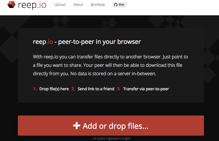 Reep.io - 傳檔案給朋友免等待上傳免守電腦，丟上瀏覽器就可以出門囉
