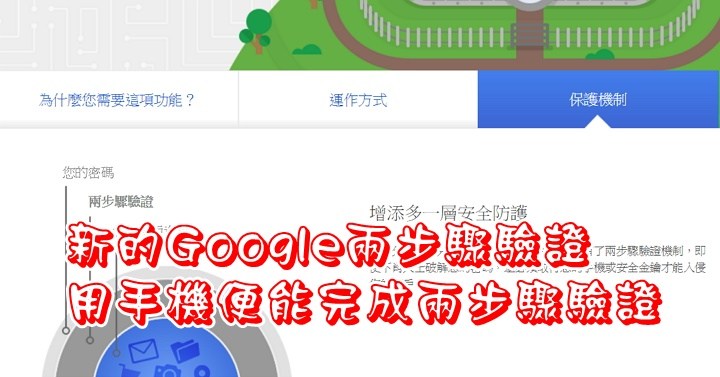 新的Google兩步驟驗證機制，不用簡訊也能完成第二步驗證