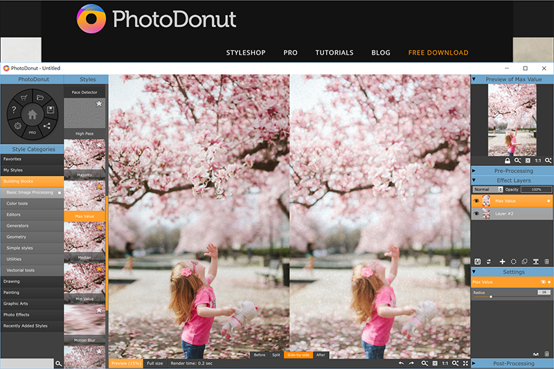 PhotoDonut - 跨平台影像處理軟體，上百種濾鏡、圖層特效讓照片變身藝術品