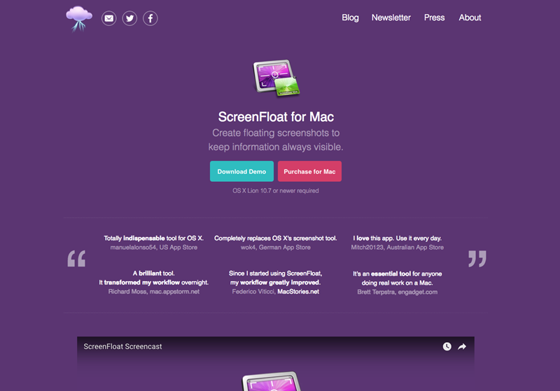 ScreenFloat for Mac  - Mac 版螢幕懸浮截圖軟體，快速截圖直接分享超方便