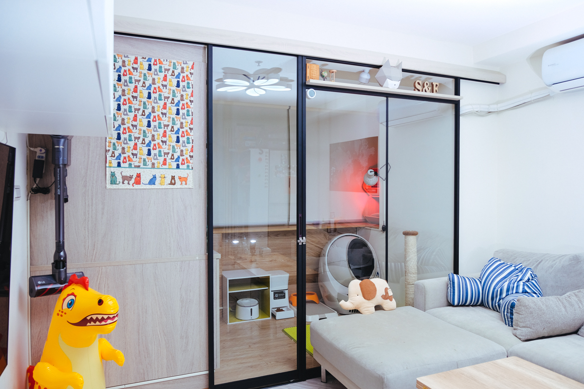 家裡的貓屋裝潢終於最終拍板了，自己拆裝潢，新外框讓專業的來