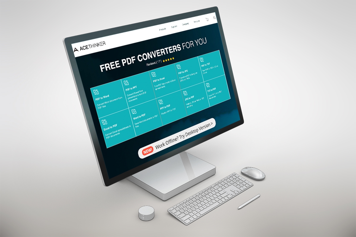 Acethinker PDF Converter Lite 免費線上工具，PDF 轉檔免安裝軟體，支援中文