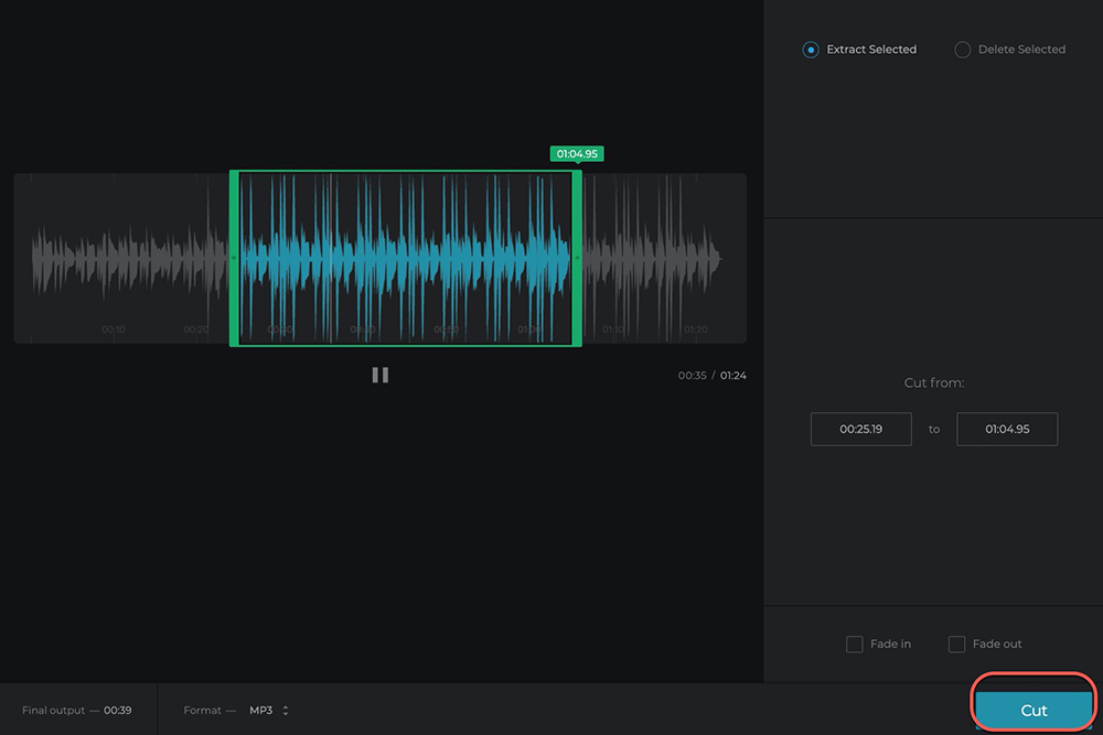 clideo 線上音樂剪輯工具，支援多種格式，做手機鈴聲必備
