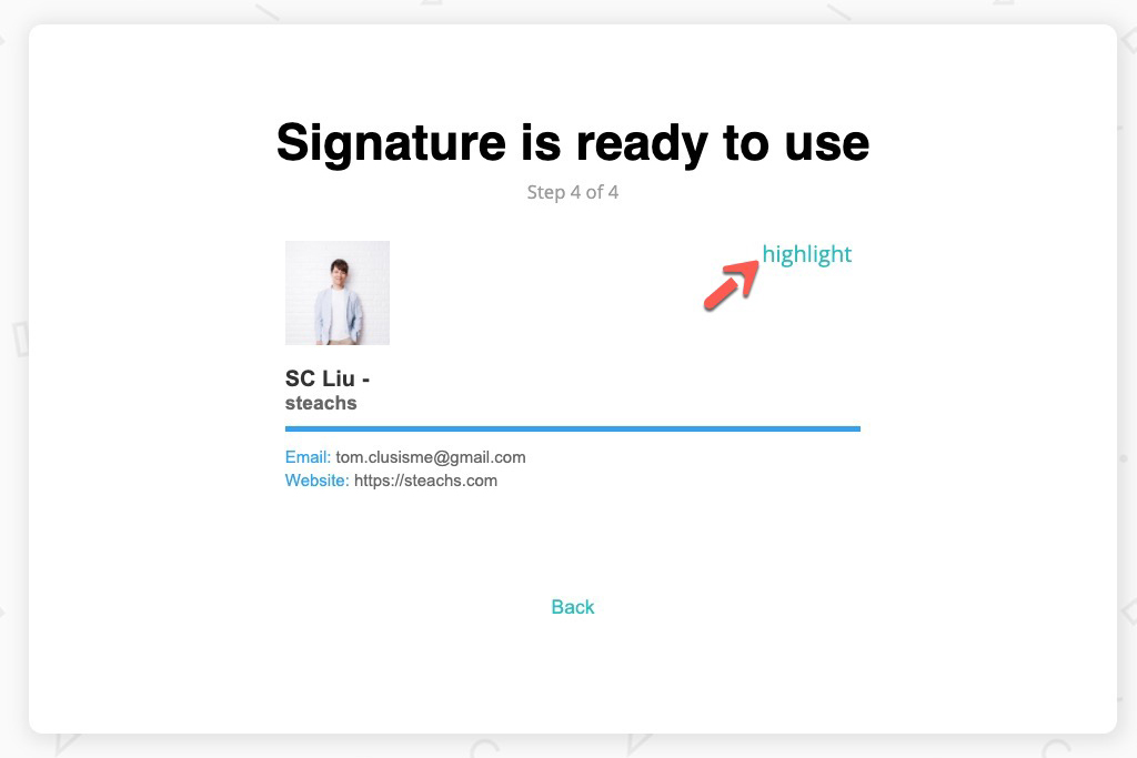 Create a Signature - 快速建立美觀好看的 Email 簽名檔排版