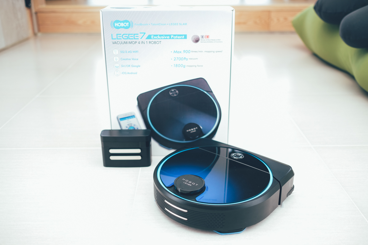 HOBOT LEGEE7 雷姬掃拖地機器人開箱，比手擦還乾淨，沿邊清潔不撞牆