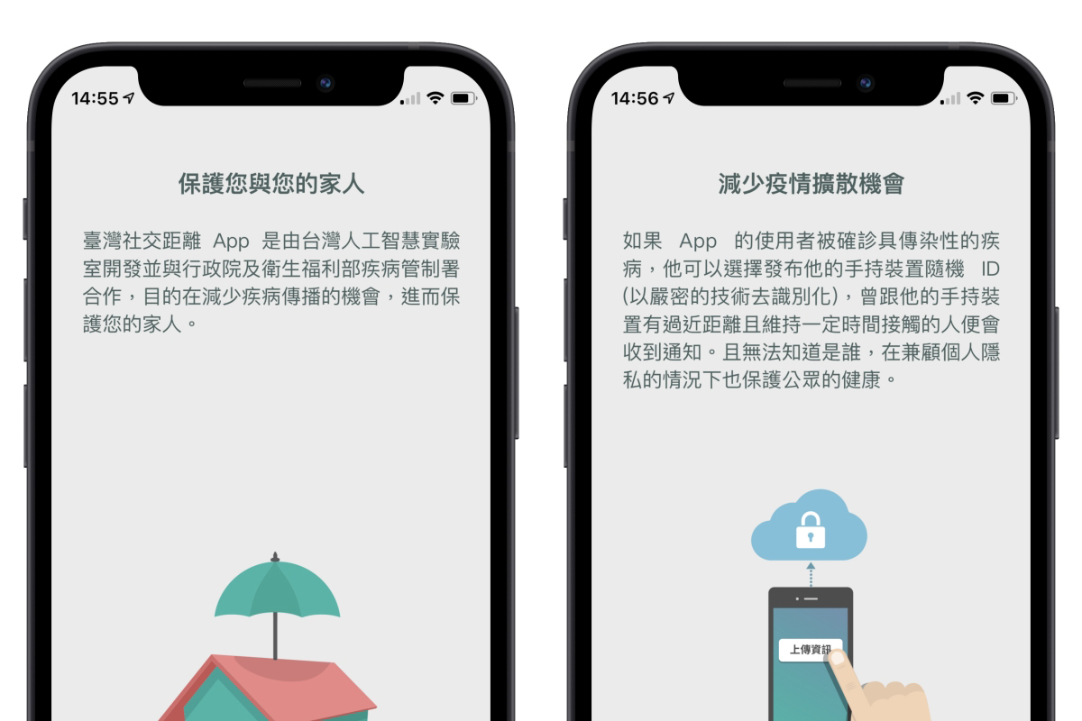 台灣社交距離 APP，判斷 14 天內是否有接觸到確診者