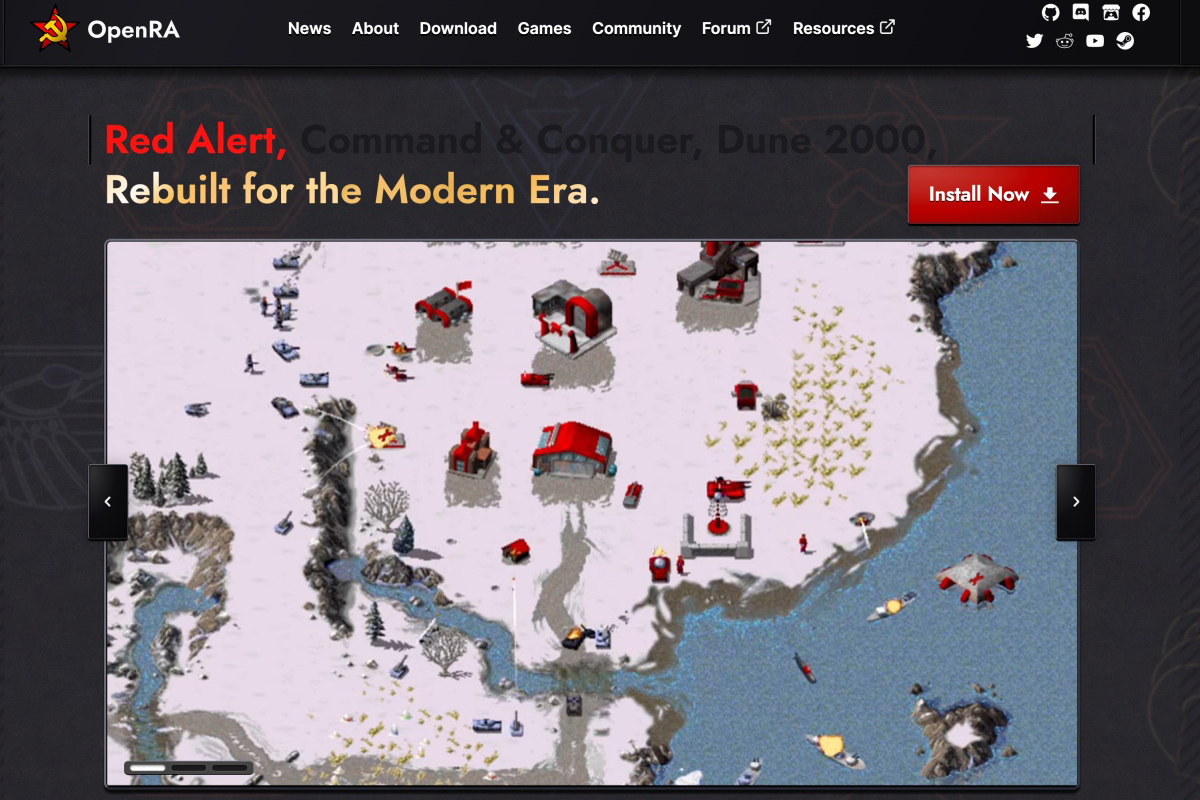 OpenRA - 三款經典遊戲紅色警戒、終極動員令、沙丘魔堡2000 神還原翻版