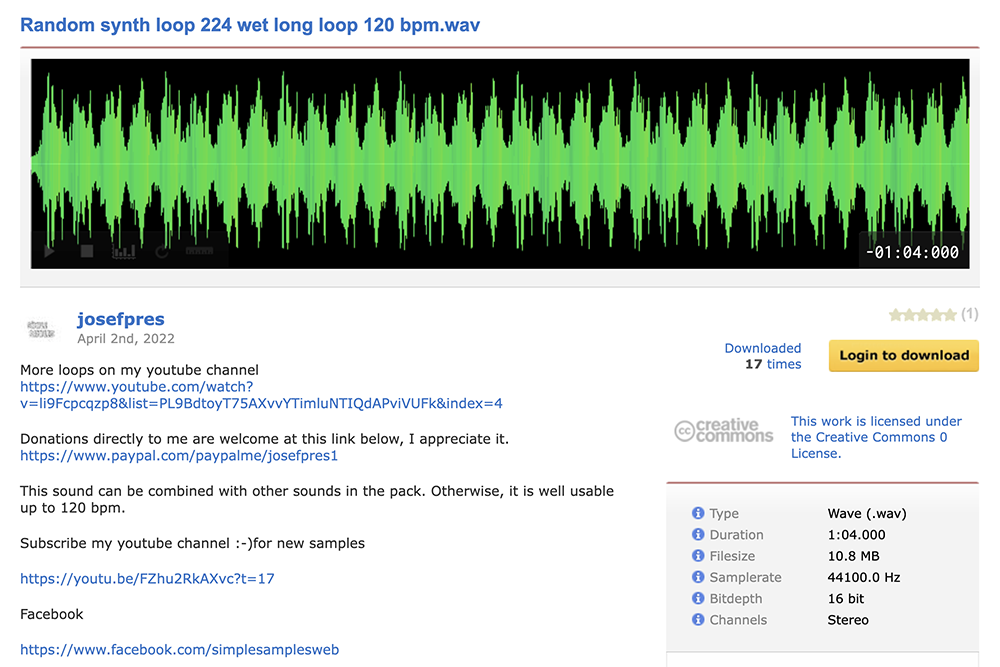 freesound - 免費音樂素材下載，超過 27 萬首 CC0 授權音樂