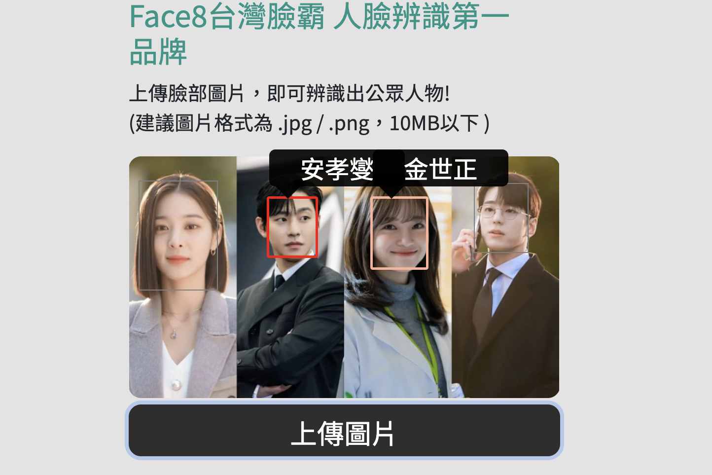 Face8 台灣臉霸 - 上傳圖片立刻辨識出是哪個名人
