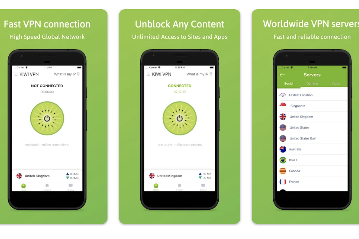 Kiwi VPN - 免費 VPN APP，超過 80 個國家節點可以使用