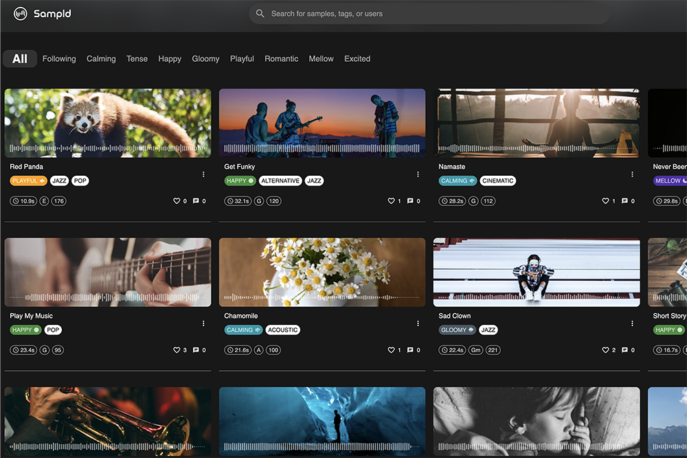 Sampld - 免費音樂素材網站，可商用，下載時還可以調整音調及速度