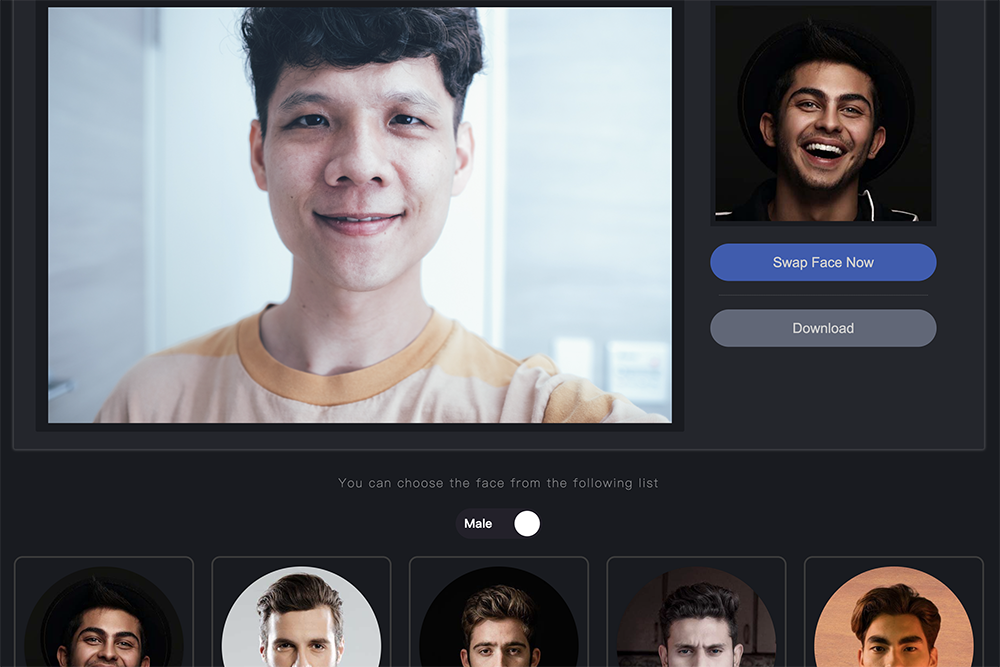 FaceSwapper - 將你的臉跟別人的臉進行合成，毫無違和感