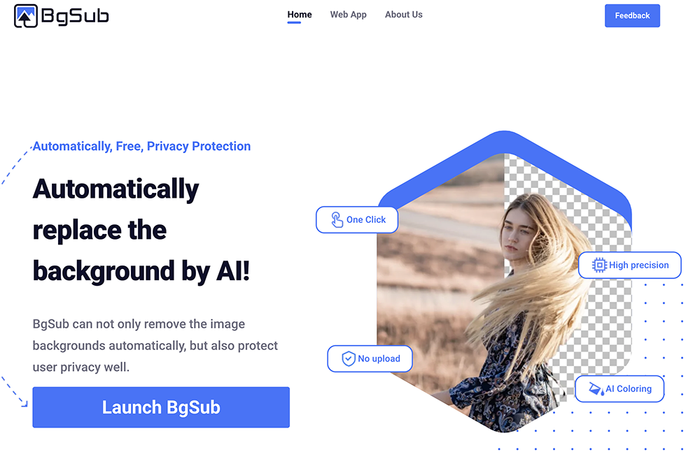 BgSub - 線上圖片去背工具，完全免費、功能齊全、介面超好用