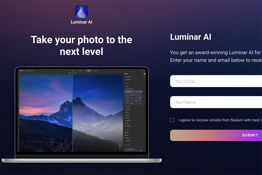 超強大的快速修圖工具 Luminar AI 限時免費取得，比 Adobe Lightroom 還好用！