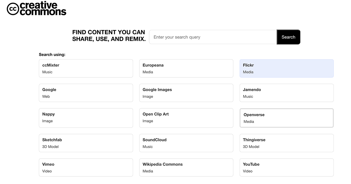CC Search Portal - 免費圖庫搜尋引擎，集結 15 個 CC 授權圖片來源
