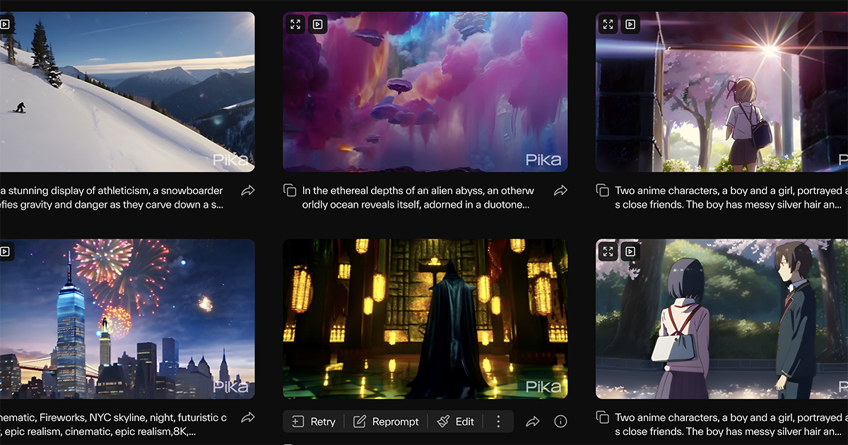 透過 AI 將文字「影像化」Pika.art，AI 影像的時代將來到！