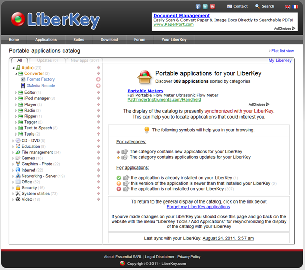 系統工具《LiberKey》一鍵安裝/更新超過300種免費綠色軟體 就是教不落