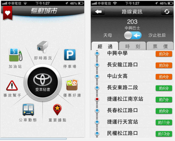 iOS/Android 軟體《驅動城市》即時路況、加油站、停車場、公車動態、生活優惠好康等