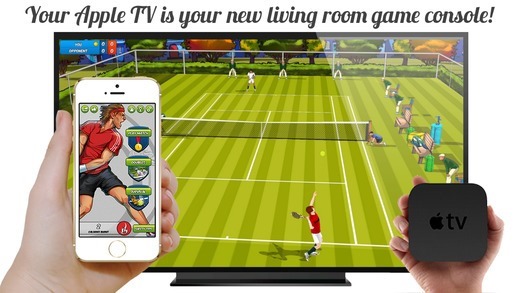 iPhone 搭配 APPLE TV 也能玩體感遊戲，Motion Tennis for Apple TV 可打雙人網球