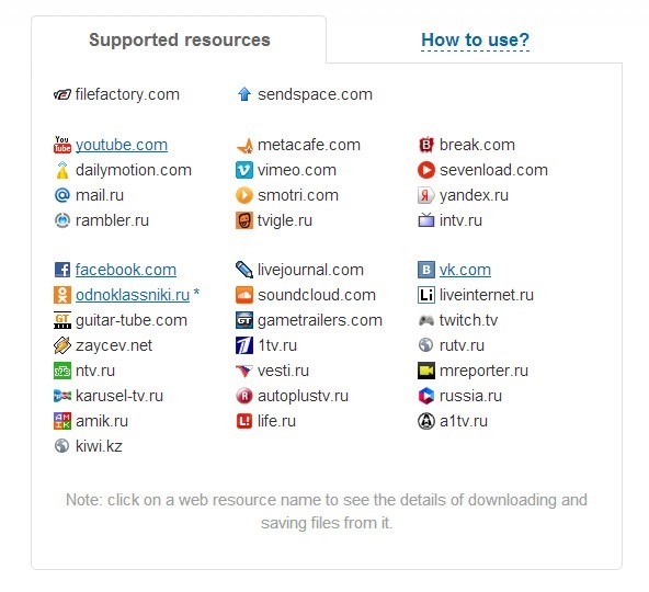 網路影音下載服務《Savefrom》支援 Youtube、Facebook 等數十個網站