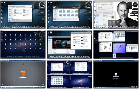 桌面佈景《Mountain Lion Skin Pack》將Windows打造成MAC OSX風格介面