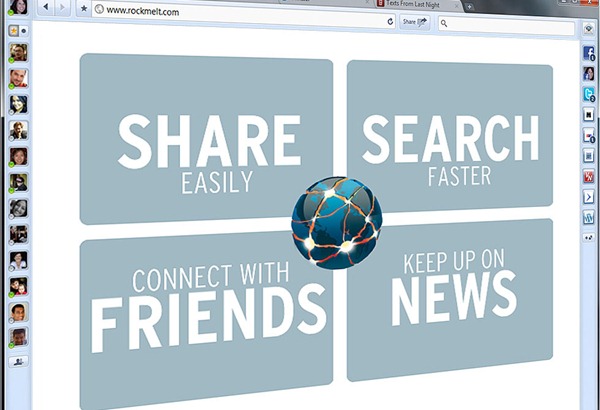 Facebook重度用戶推薦《RockMelt》以Google Chrome為核心所開發的FB社群瀏覽器