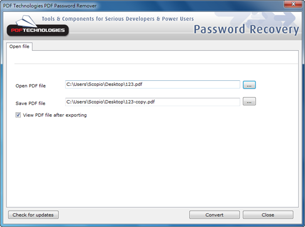 PDF工具《PDF Password Remover Tool》解除PDF密碼、禁複製