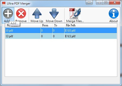 PDF合併工具《Ultra PDF Merger》只能加入檔案、調整順序，就這麼簡單