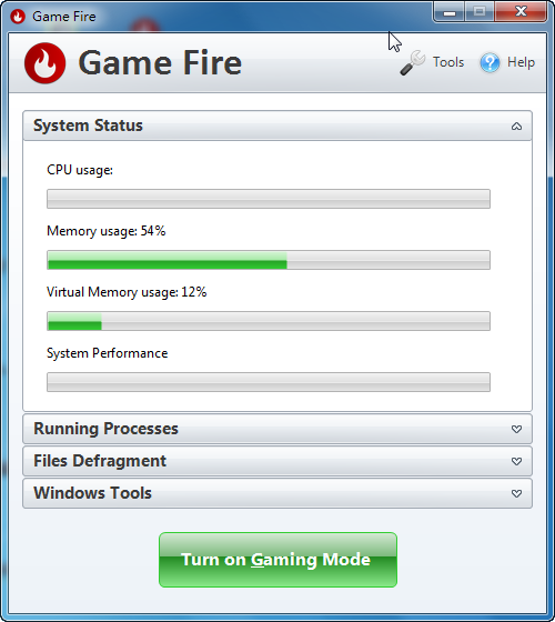 系統工具《Game Fire》調節系統設定，優化遊戲執行效能