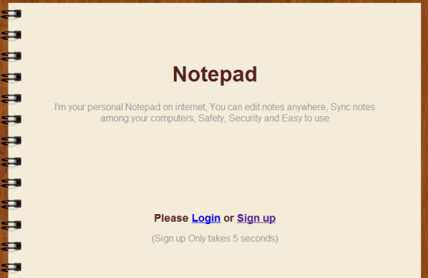 線上筆記本服務《NotePad.IM》無敵陽春介面，可線上儲存
