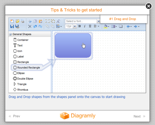 線上流程圖建構軟體《Diagramly》提供多種分類圖示、操作簡單好上手