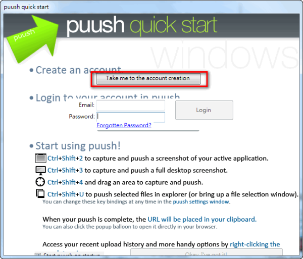 截圖軟體《Puush》可即時擷圖上傳，支援檔案並有網站管理介面