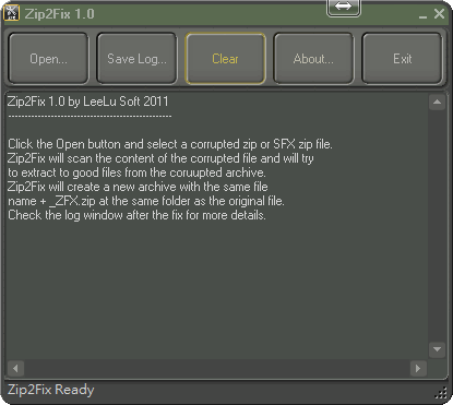 檔案工具《Zip2Fix》修復毀損的壓縮檔案