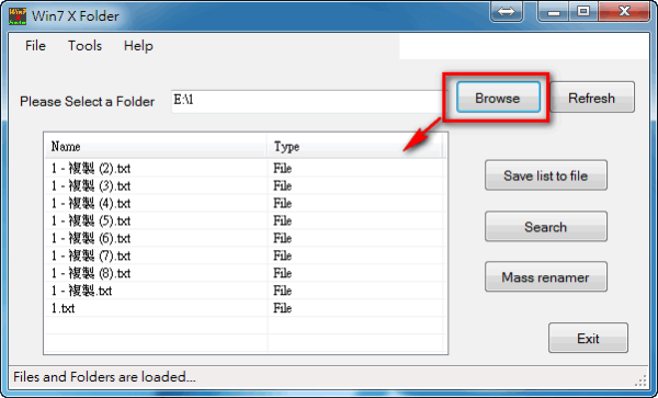 批次改檔名工具《Win7 X Folder》支援常用批次修改功能，還可匯出清單