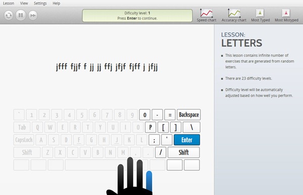 線上打字練習《Type Fu》熟悉鍵盤指法、增進英文打字能力