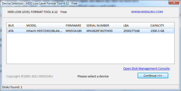 低階格式化工具《HDD Low Level Format Tool》讓壞軌的硬碟有機會起死回生