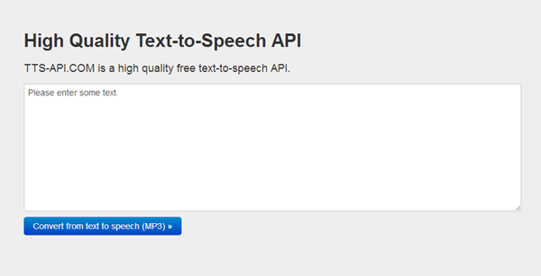 文字轉語音《TTS-API》發音自然，還可下載 MP3 音檔（僅支援英文）