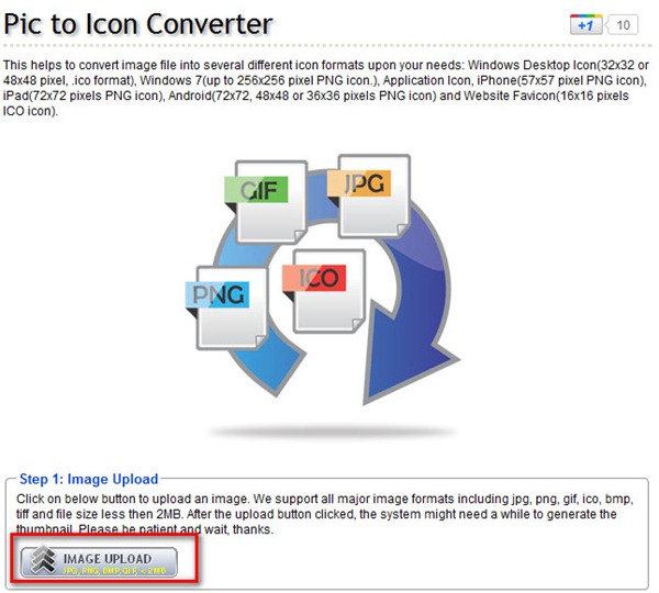 線上工具《Pic to Icon Converter》將圖片轉換成ICON圖示