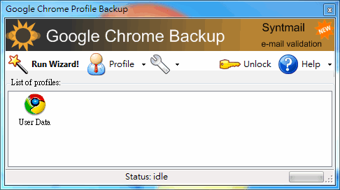 瀏覽器工具《Google Chrome Profile Backup》備份/還原Chrome瀏覽器設定檔