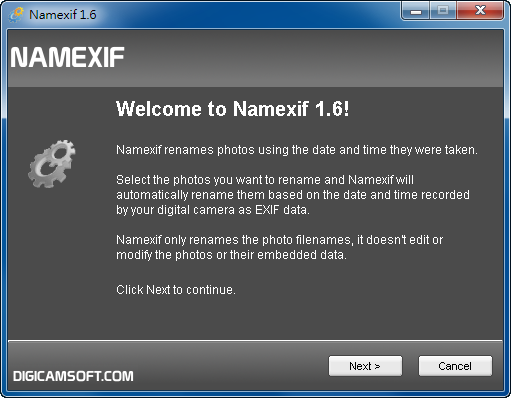 檔案工具《NameEXIF》可批次依照片 EXIF 拍攝時間重新命名檔名
