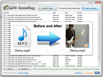 MP3 工具《MP3 CoverTag》可批次比對 MP3 歌曲並自動下載對應的封面圖片加入檔案