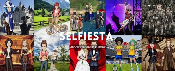 iOS/Android 軟體《Selfiesta》超方便用您的臉快速做漫畫貼圖和虛擬人物