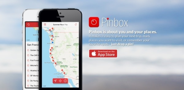 iOS 軟體《Pinbox》事先在地圖上標註目的地資訊，旅遊規劃一目瞭然