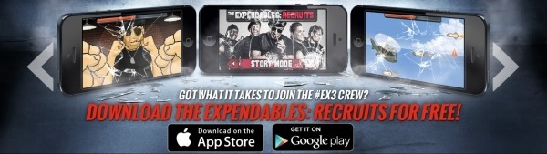 iOS/Android 遊戲《The Expendables: Recruits》完成各種任務，加入浴血幫對決邪惡