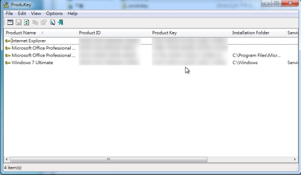 Produckey - 找回你已經遺忘的 Windows、Office 授權序號