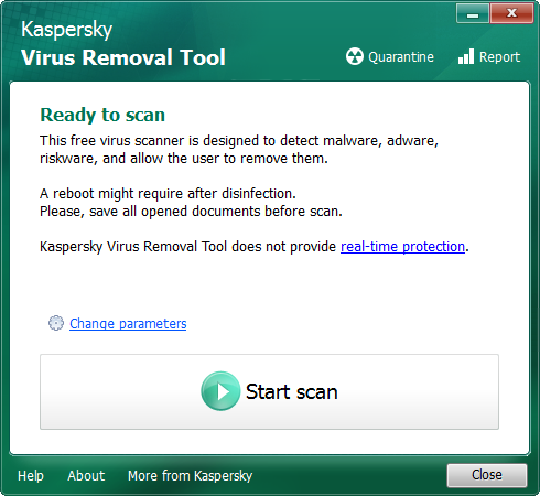 Kaspersky Virus Removal Tool - 卡巴斯基防毒大廠病毒清除工具，不裝防毒就定期清一下吧
