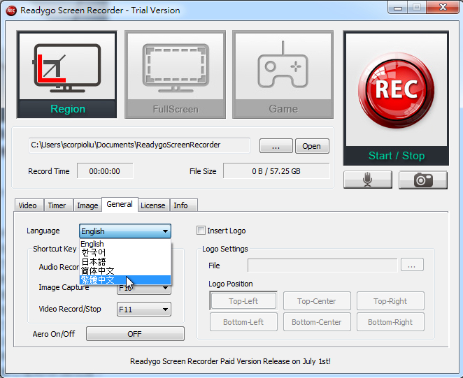 Readygo Screen Recorder - 直覺的螢幕截圖、可錄製 60FPS 影片的好工具